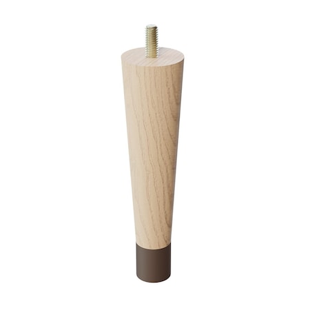 Designs Of Distinction 6" Round Tapered Leg with bolt and 1" Warm Bronze Ferrule - Ash 01240006ASWB6